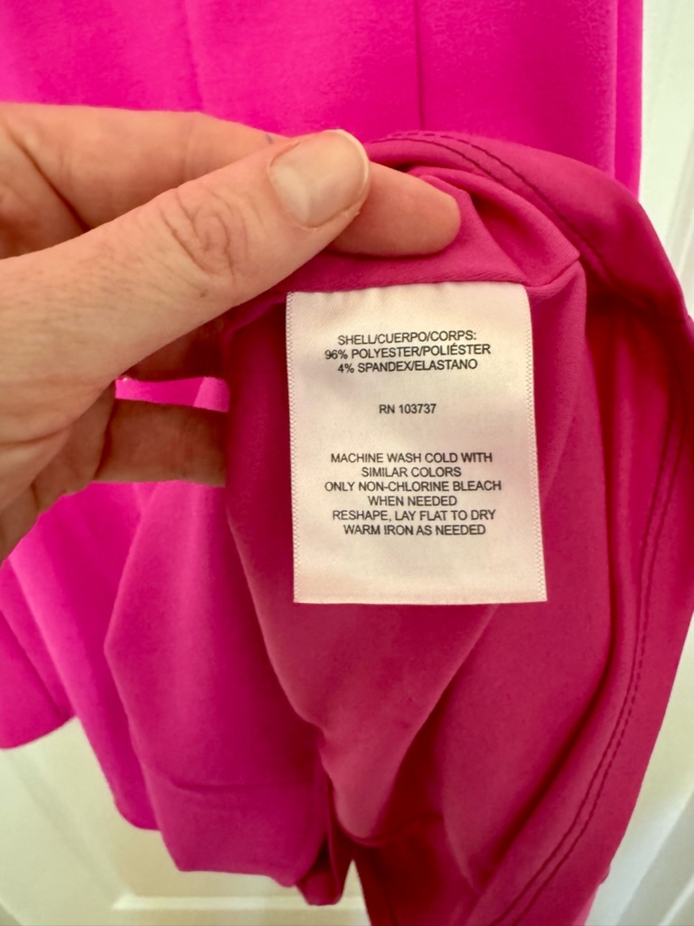 Donna Morgan Hot Pink/Magenta Midi A-Line Dress w/ pockets! Summer, Cocktail - Picture 9 of 9